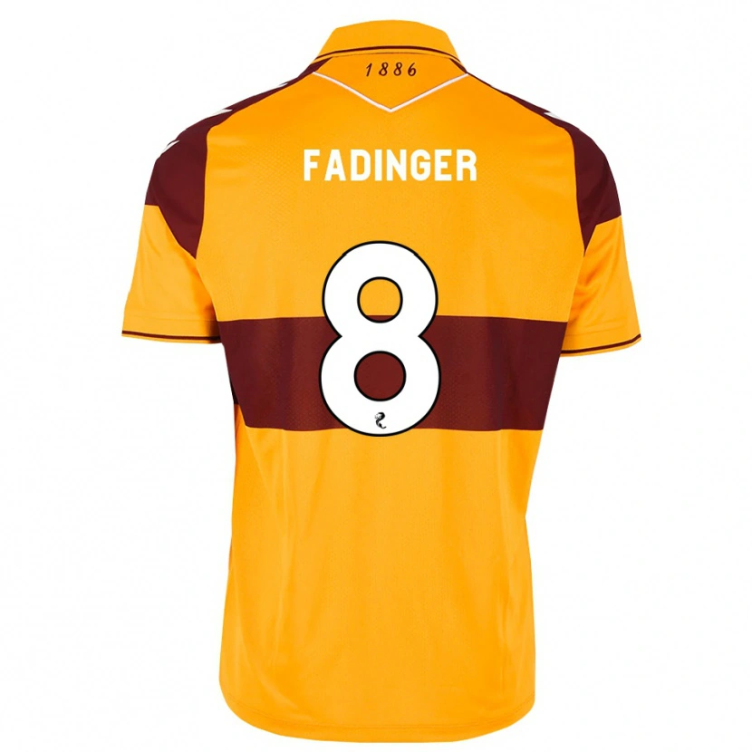 Danxen Mulher Camisola Lukas Fadinger #8 Marrom Laranja Principal 2026/27 Camisa