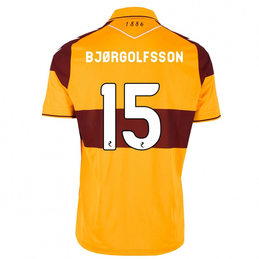 Danxen Mulher Camisola Eythor Bjørgolfsson #15 Marrom Laranja Principal 2026/27 Camisa