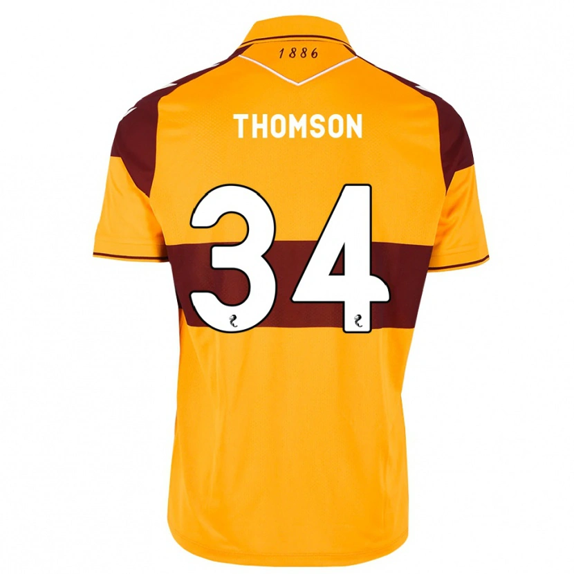 Danxen Mulher Camisola Aaron Thomson #34 Marrom Laranja Principal 2026/27 Camisa