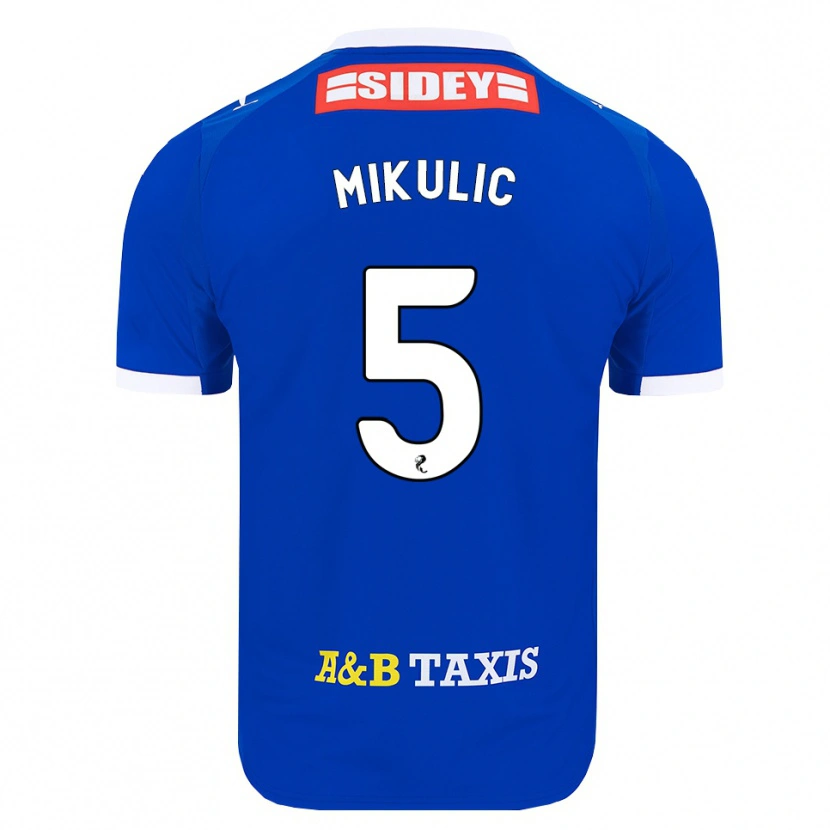 Danxen Mulher Camisola Bozo Mikulic #5 Azul Vermelho Amarelo Principal 2026/27 Camisa