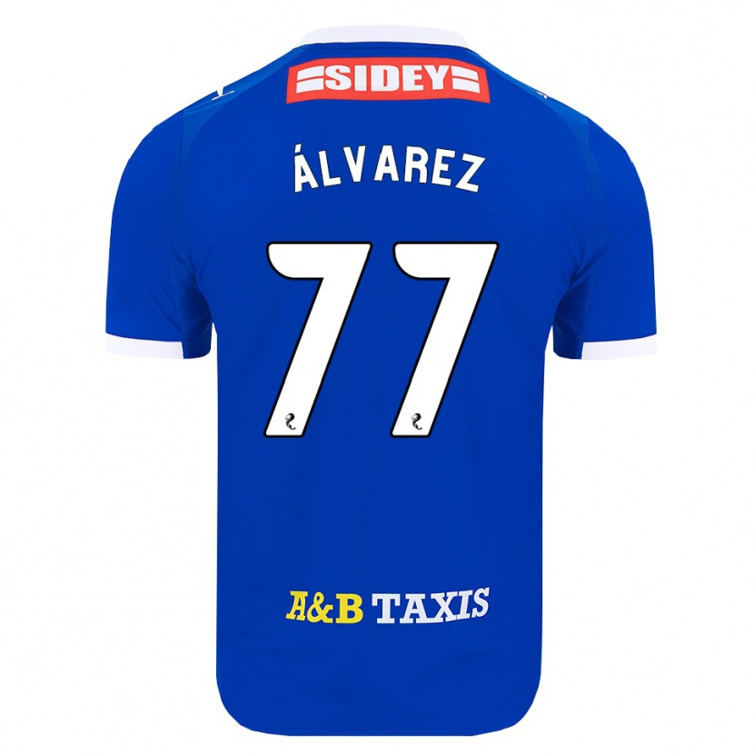 Danxen Mulher Camisola Unax Álvarez #77 Azul Vermelho Amarelo Principal 2026/27 Camisa