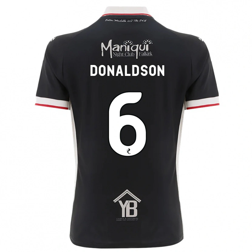 Danxen Mulher Camisola Coll Donaldson #6 Preto Branco Vermelho Principal 2026/27 Camisa