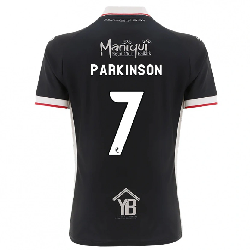 Danxen Mulher Camisola Ben Parkinson #7 Preto Branco Vermelho Principal 2026/27 Camisa