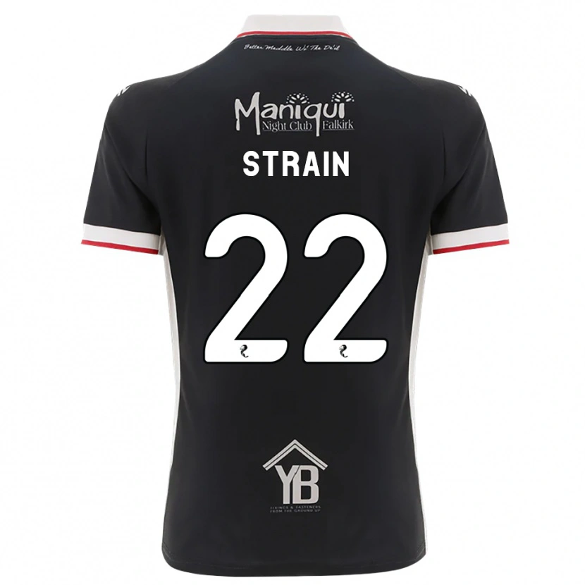 Danxen Mulher Camisola Ryan Strain #22 Preto Branco Vermelho Principal 2026/27 Camisa