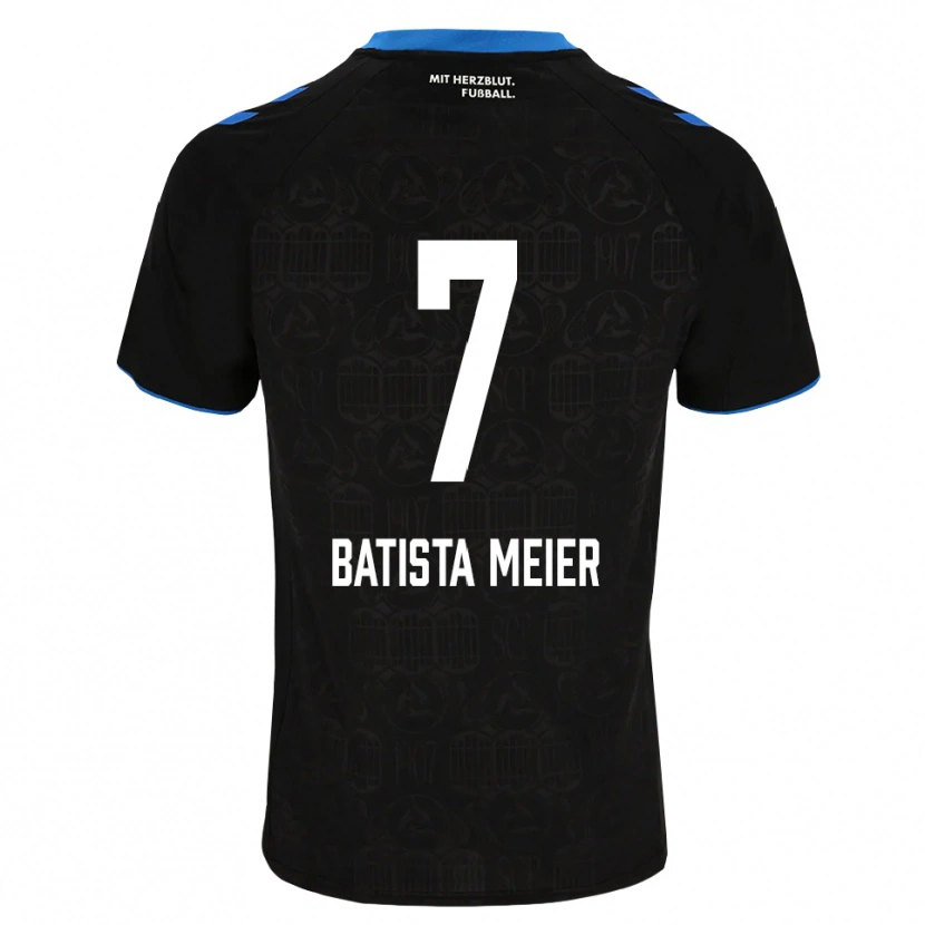 Danxen Mulher Camisola Oliver Batista Meier #7 Preto Branco Vermelho Principal 2026/27 Camisa
