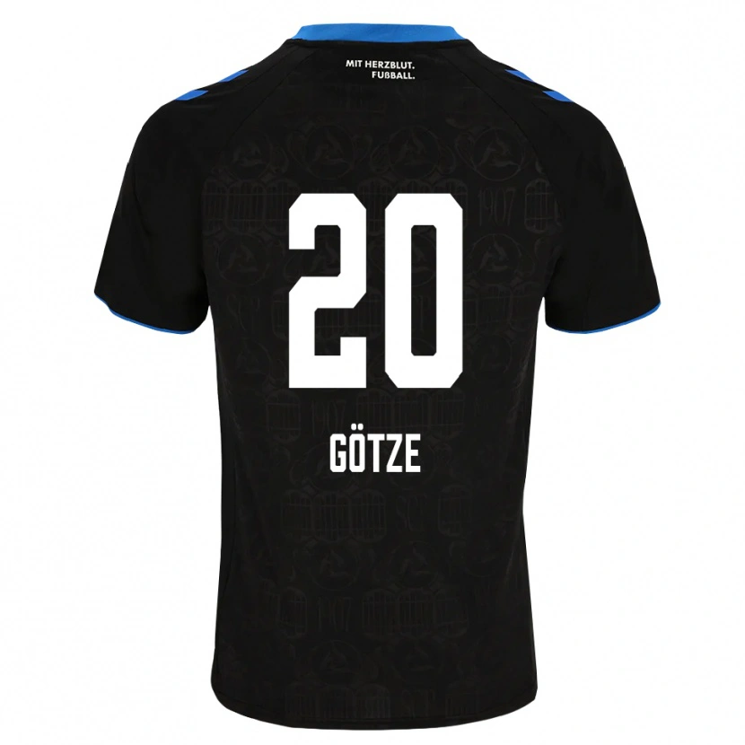 Danxen Mulher Camisola Felix Götze #20 Preto Branco Vermelho Principal 2026/27 Camisa