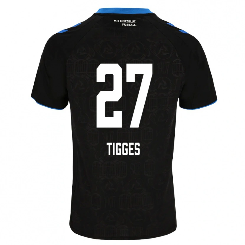 Danxen Mulher Camisola Steffen Tigges #27 Preto Branco Vermelho Principal 2026/27 Camisa