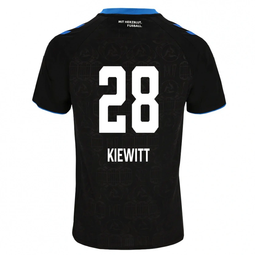 Danxen Mulher Camisola Lucas Kiewitt #28 Preto Branco Vermelho Principal 2026/27 Camisa