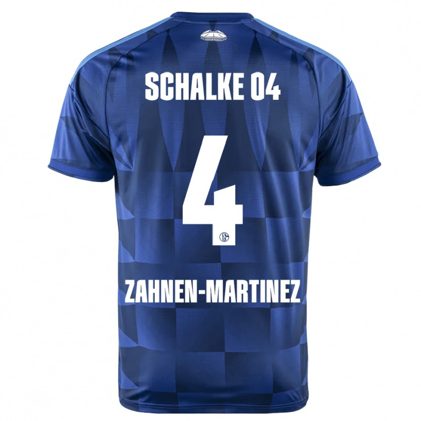 Danxen Mulher Camisola Pablo Zahnen-Martinez #4 Azul Escuro Amarelo Branco Principal 2026/27 Camisa