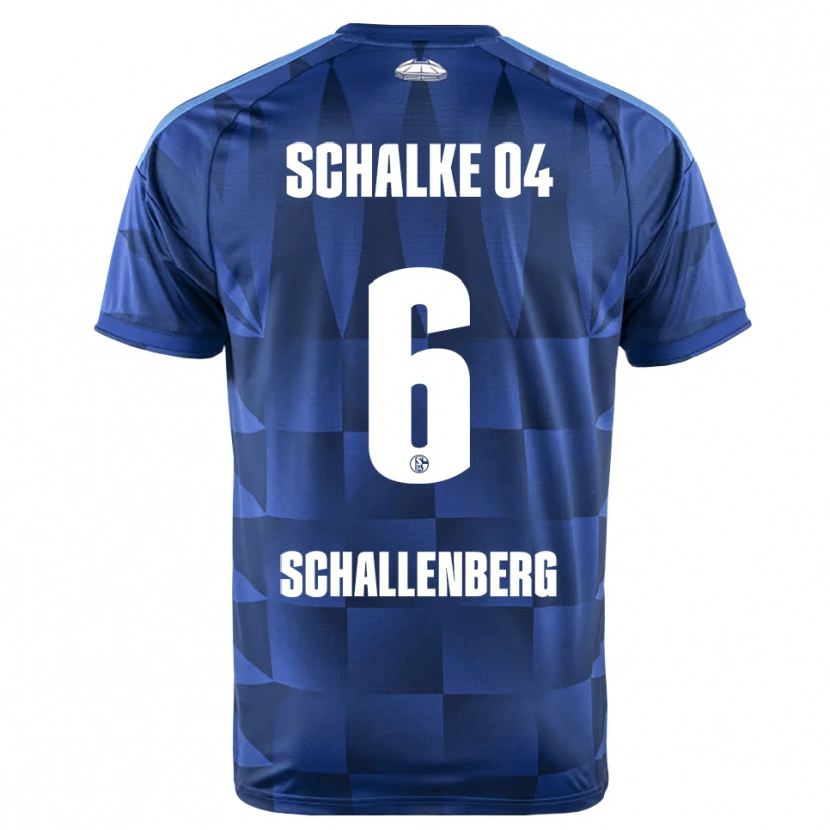 Danxen Mulher Camisola Ron Schallenberg #6 Azul Escuro Amarelo Branco Principal 2026/27 Camisa