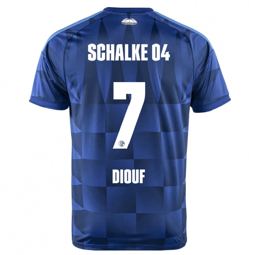 Danxen Mulher Camisola Salif Diouf #7 Azul Escuro Amarelo Branco Principal 2026/27 Camisa