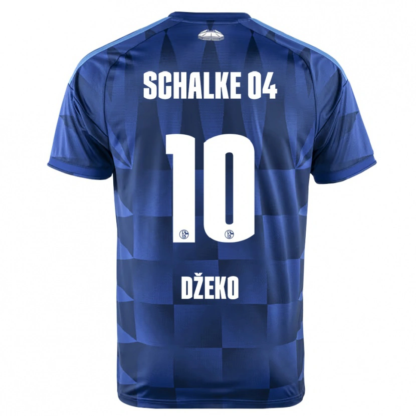 Danxen Mulher Camisola Edin Dzeko #10 Azul Escuro Amarelo Branco Principal 2026/27 Camisa