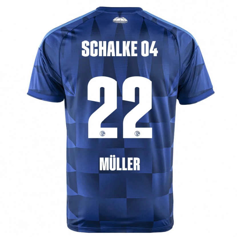 Danxen Mulher Camisola Kevin Müller #22 Azul Escuro Amarelo Branco Principal 2026/27 Camisa