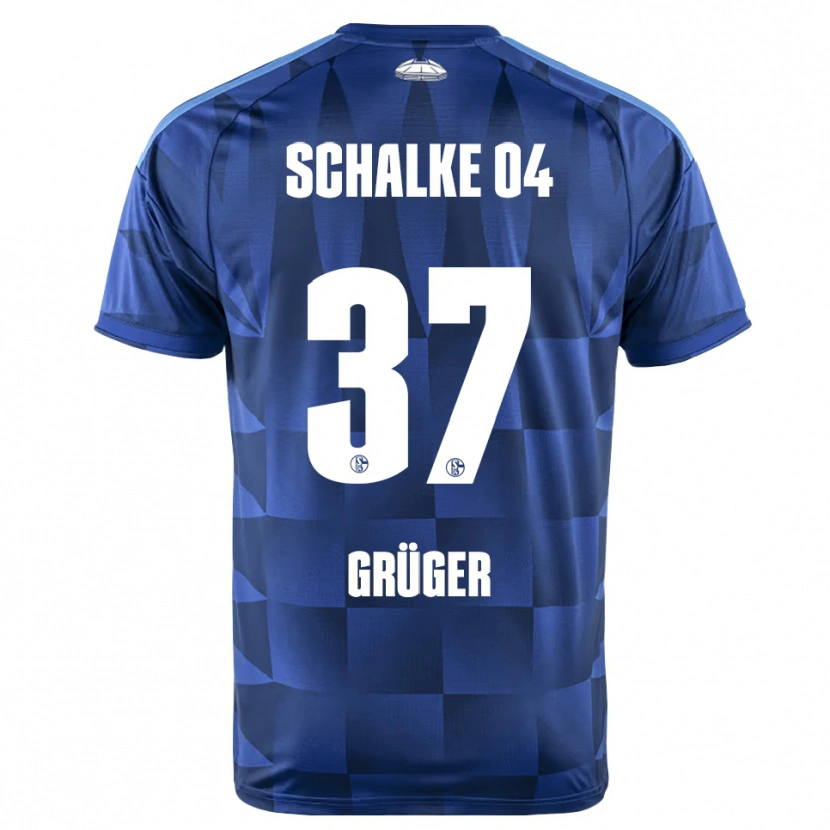 Danxen Mulher Camisola Max Grüger #37 Azul Escuro Amarelo Branco Principal 2026/27 Camisa