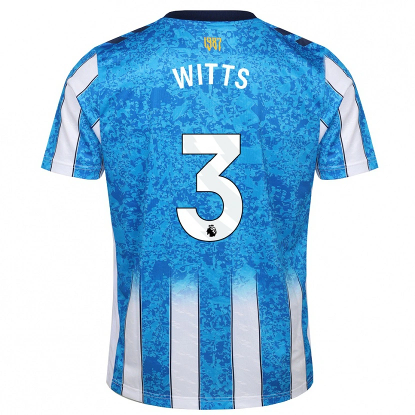 Danxen Mulher Camisola Callum Witts #3 Branco Azul Laranja Principal 2026/27 Camisa