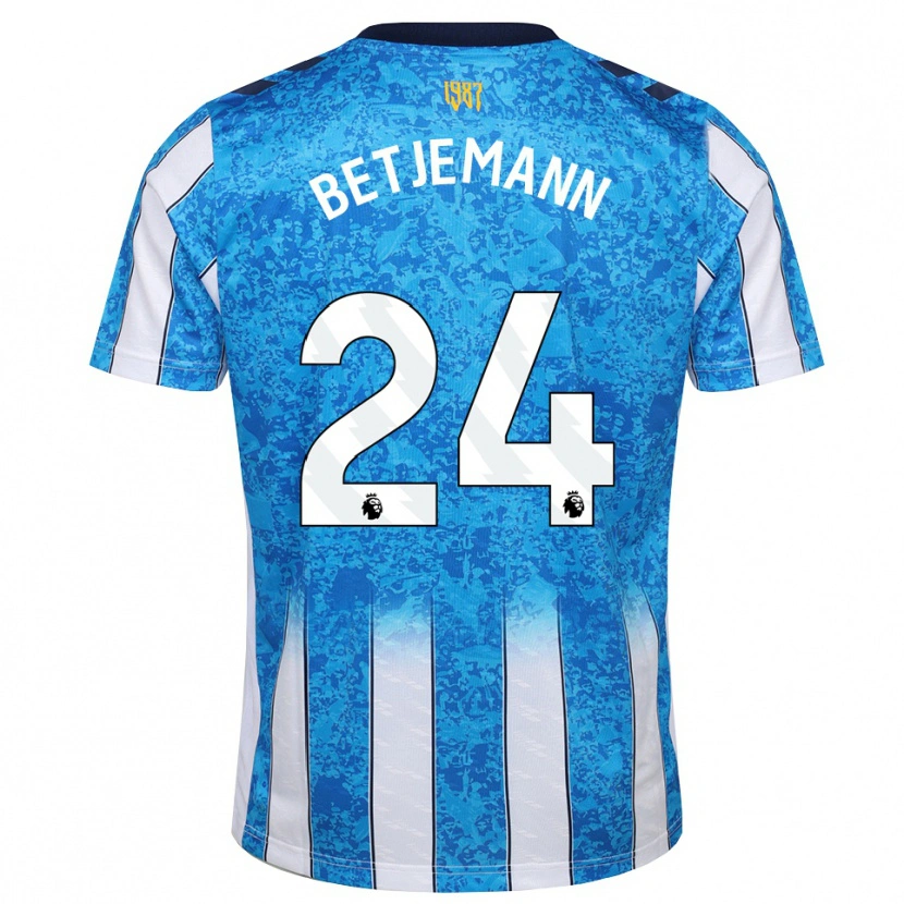 Danxen Mulher Camisola Elliot Betjemann #24 Branco Azul Laranja Principal 2026/27 Camisa