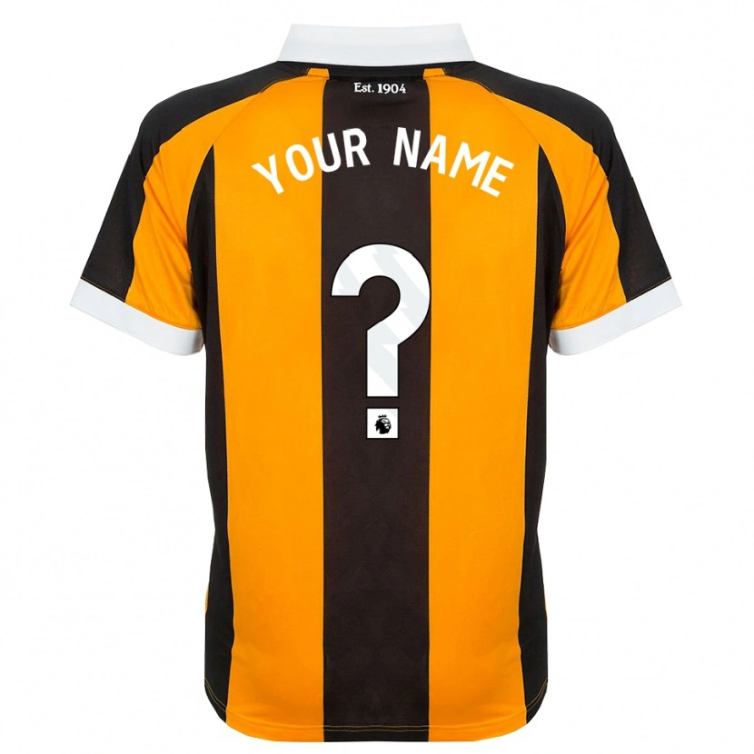 Danxen Mulher Camisola Seu Nome #0 Laranja Preto Branco Principal 2026/27 Camisa