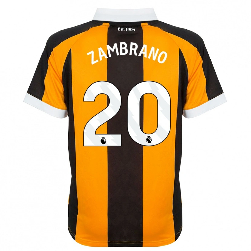 Danxen Mulher Camisola Óscar Zambrano #20 Laranja Preto Branco Principal 2026/27 Camisa