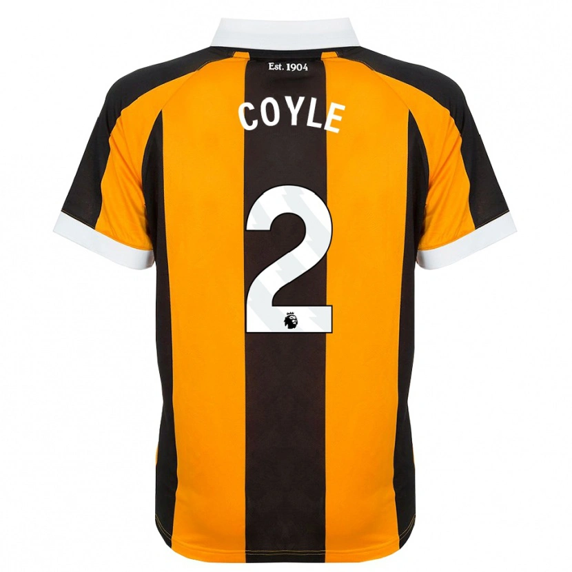 Danxen Mulher Camisola Lewie Coyle #2 Laranja Preto Branco Principal 2026/27 Camisa