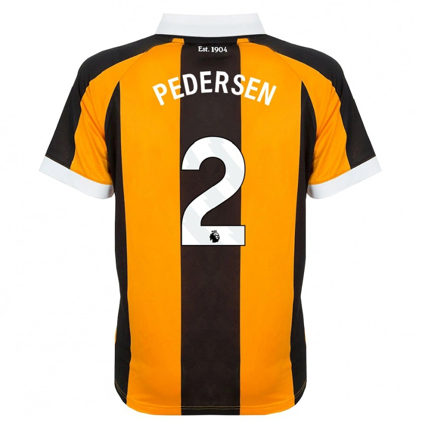 Danxen Mulher Camisola Eden Pedersen #2 Laranja Preto Branco Principal 2026/27 Camisa