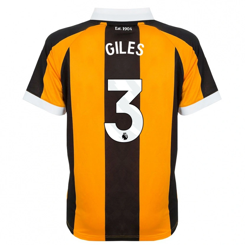 Danxen Mulher Camisola Ryan Giles #3 Laranja Preto Branco Principal 2026/27 Camisa