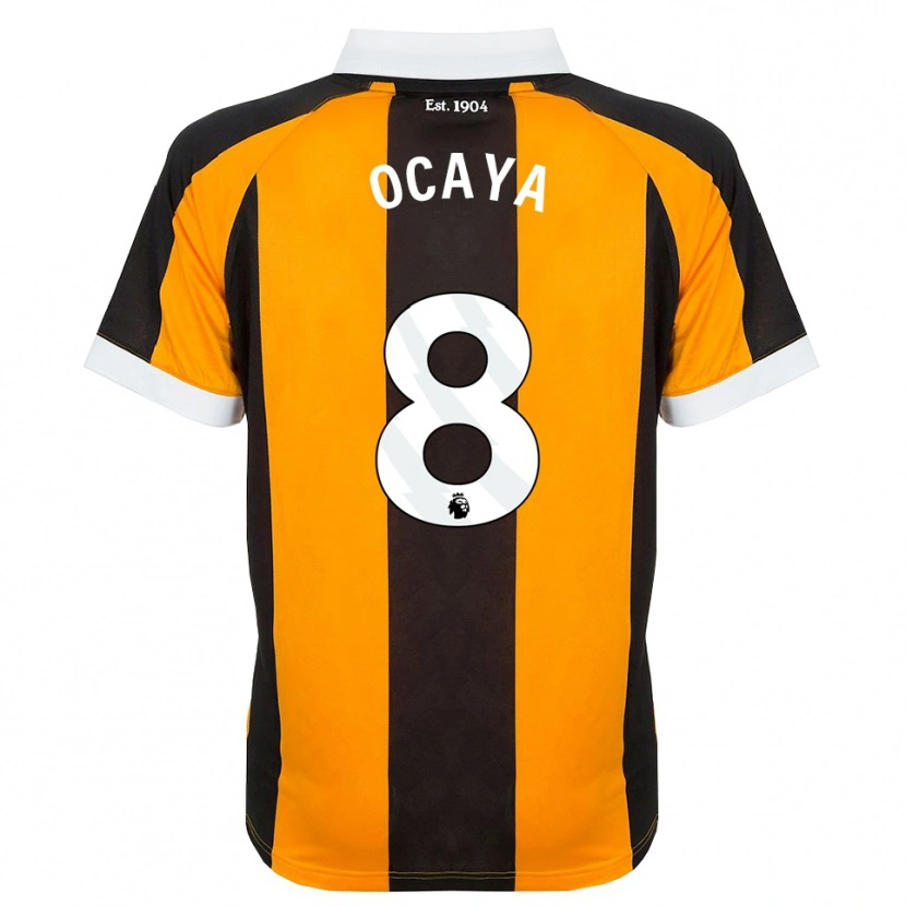 Danxen Mulher Camisola Josh Ocaya #8 Laranja Preto Branco Principal 2026/27 Camisa