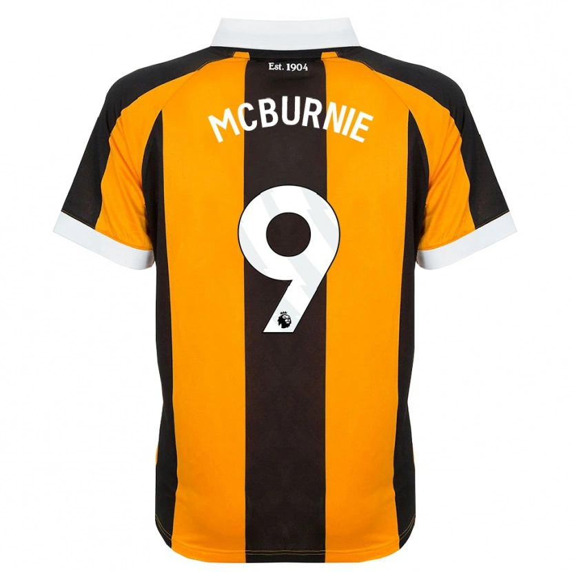 Danxen Mulher Camisola Oli Mcburnie #9 Laranja Preto Branco Principal 2026/27 Camisa