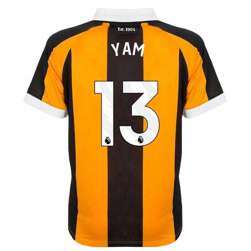 Danxen Mulher Camisola Callum Yam #13 Laranja Preto Branco Principal 2026/27 Camisa