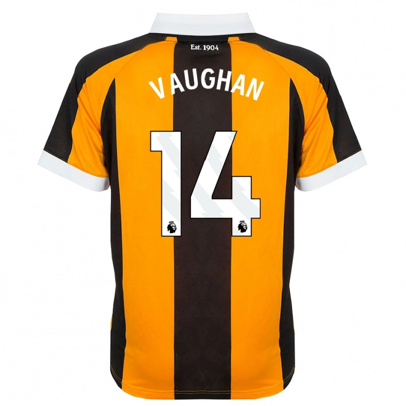 Danxen Mulher Camisola Harry Vaughan #14 Laranja Preto Branco Principal 2026/27 Camisa