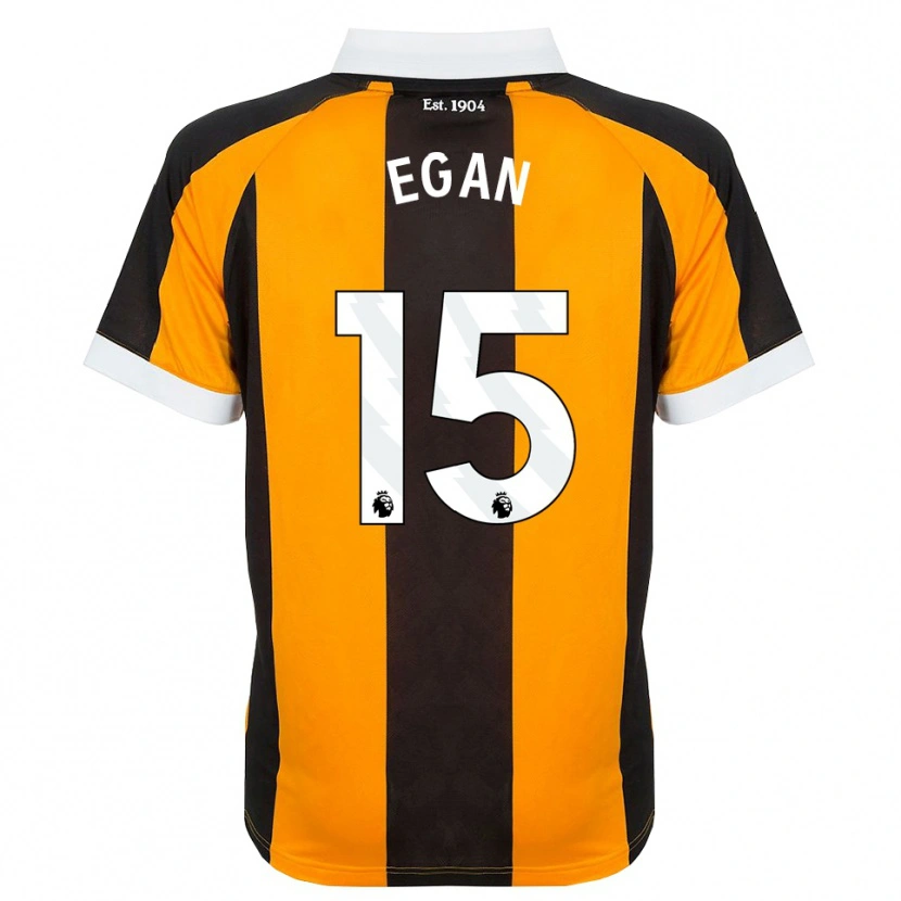 Danxen Mulher Camisola John Egan #15 Laranja Preto Branco Principal 2026/27 Camisa