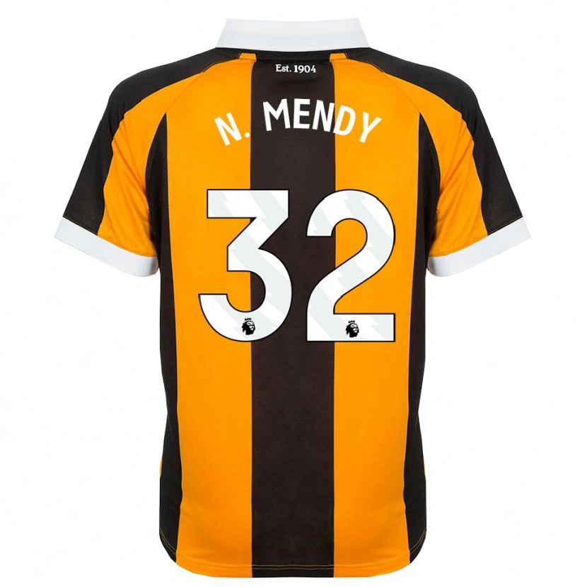 Danxen Mulher Camisola Nobel Mendy #32 Laranja Preto Branco Principal 2026/27 Camisa