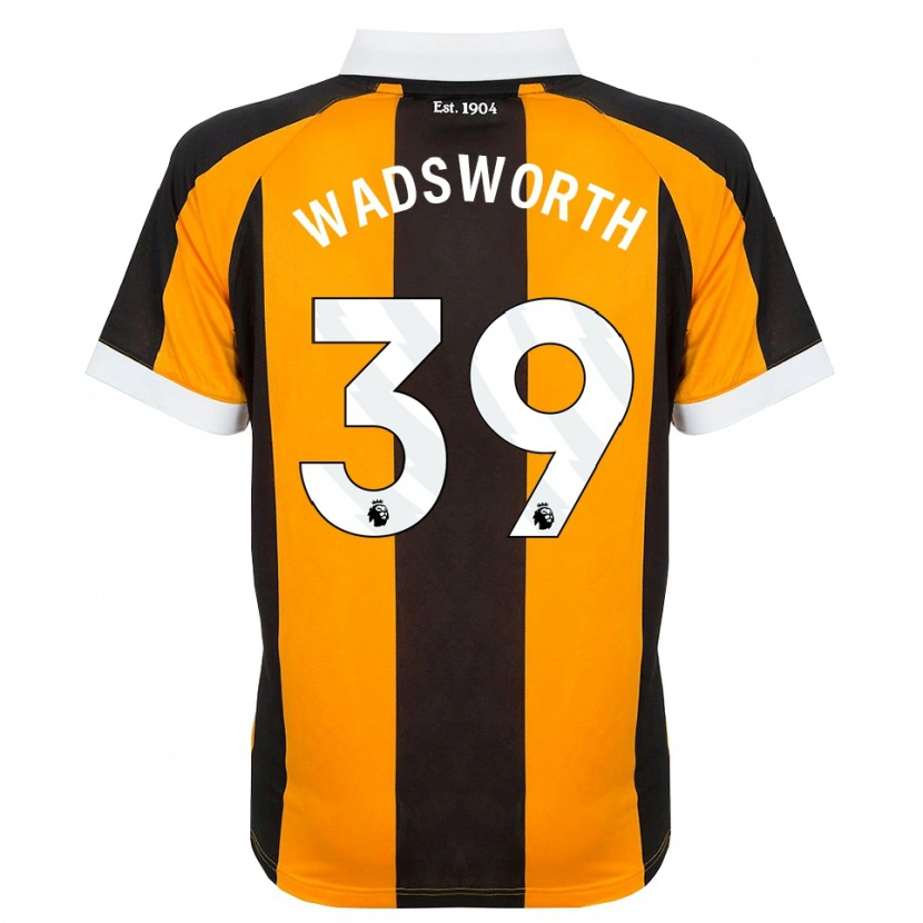 Danxen Mulher Camisola Noah Wadsworth #39 Laranja Preto Branco Principal 2026/27 Camisa