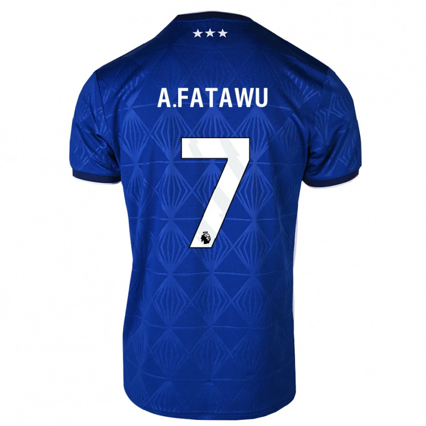 Danxen Mulher Camisola Abdul Fatawu #7 Azul Médio Branco Vermelho Principal 2026/27 Camisa