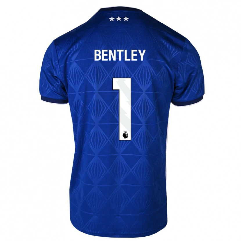 Danxen Mulher Camisola Josh Bentley #1 Azul Médio Branco Vermelho Principal 2026/27 Camisa