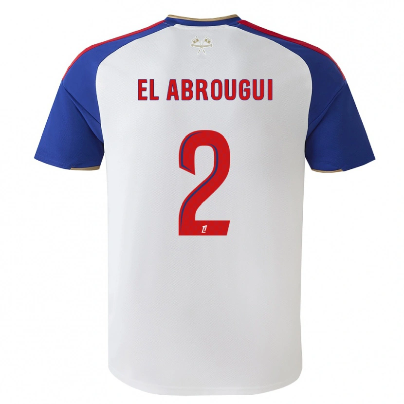 Danxen Mulher Camisola Wassim El Abrougui #2 Azul Real Vermelho Branco Principal 2026/27 Camisa