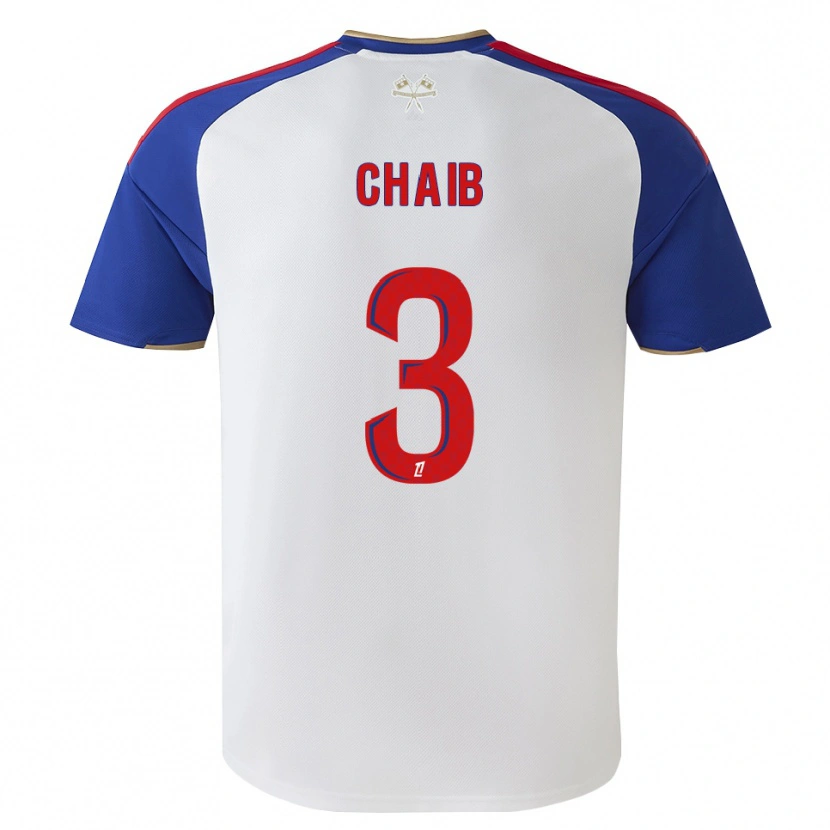Danxen Mulher Camisola Yacine Chaib #3 Azul Real Vermelho Branco Principal 2026/27 Camisa