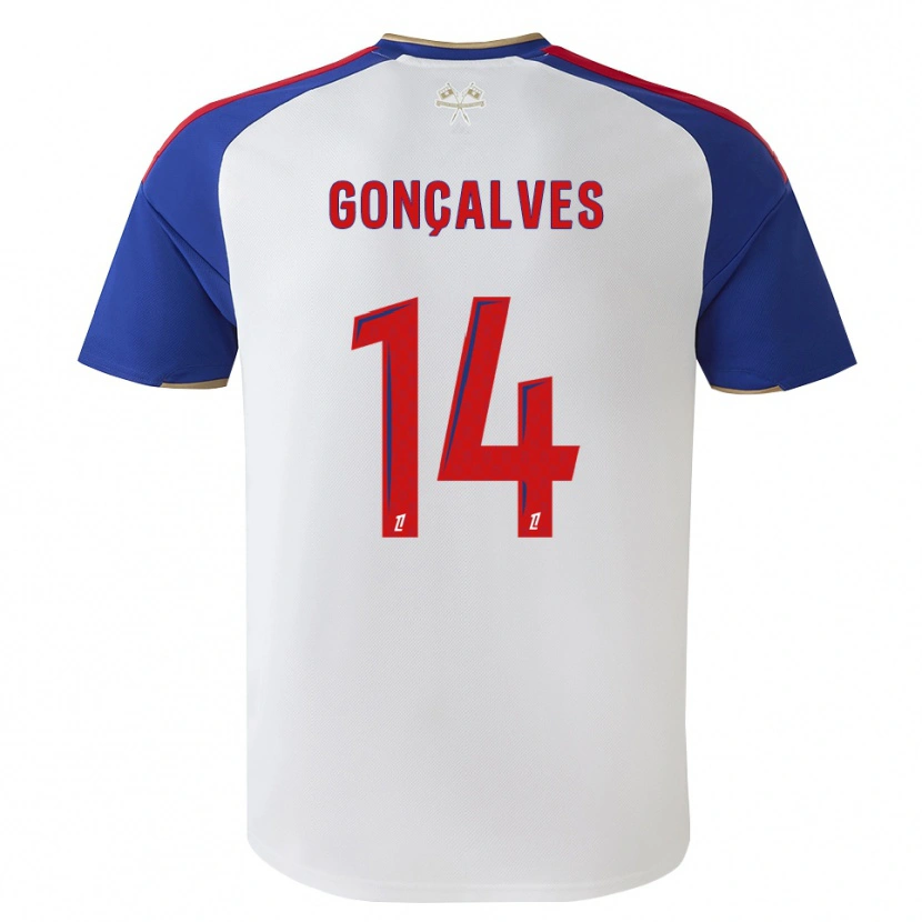 Danxen Mulher Camisola Tiago Gonçalves #14 Azul Real Vermelho Branco Principal 2026/27 Camisa