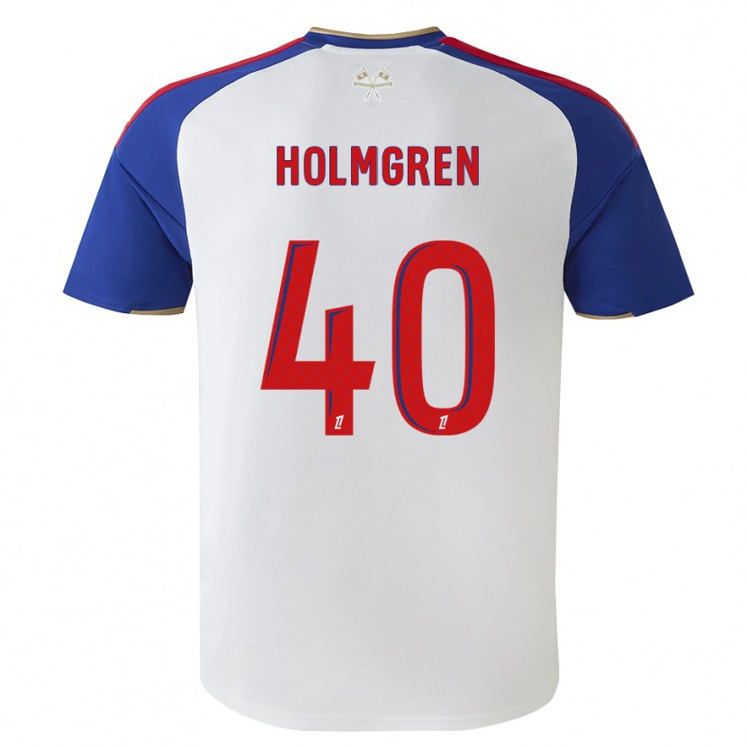 Danxen Mulher Camisola Emma Holmgren #40 Azul Real Vermelho Branco Principal 2026/27 Camisa