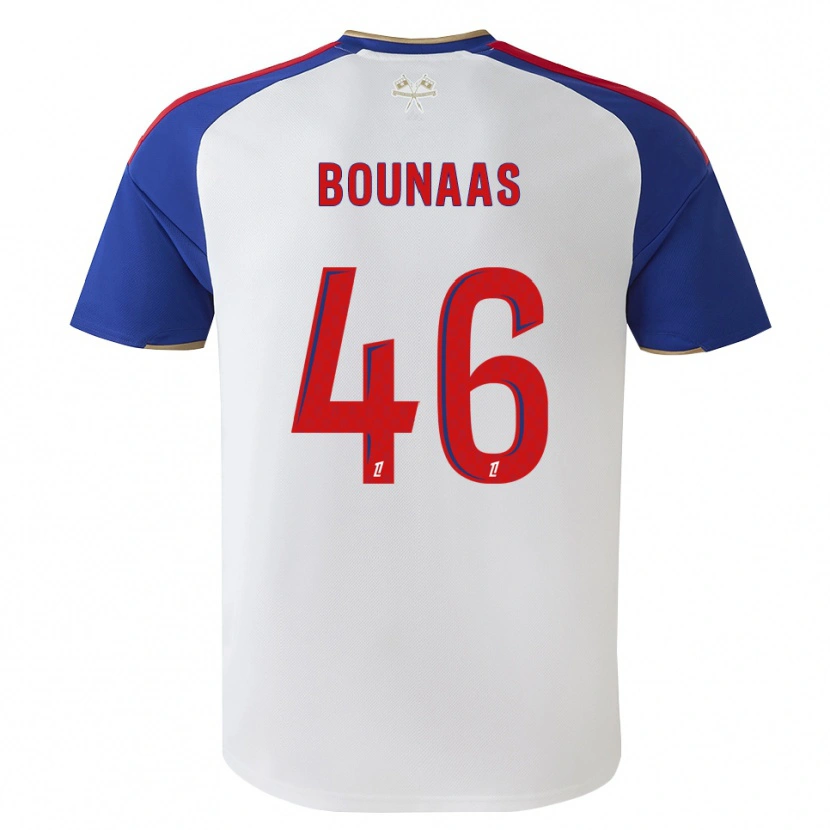 Danxen Mulher Camisola Idris Bounaas #46 Azul Real Vermelho Branco Principal 2026/27 Camisa