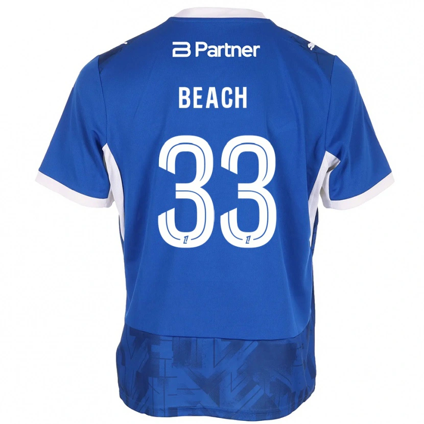Danxen Mulher Camisola Patrick Beach #33 Azul Médio Branco Principal 2026/27 Camisa