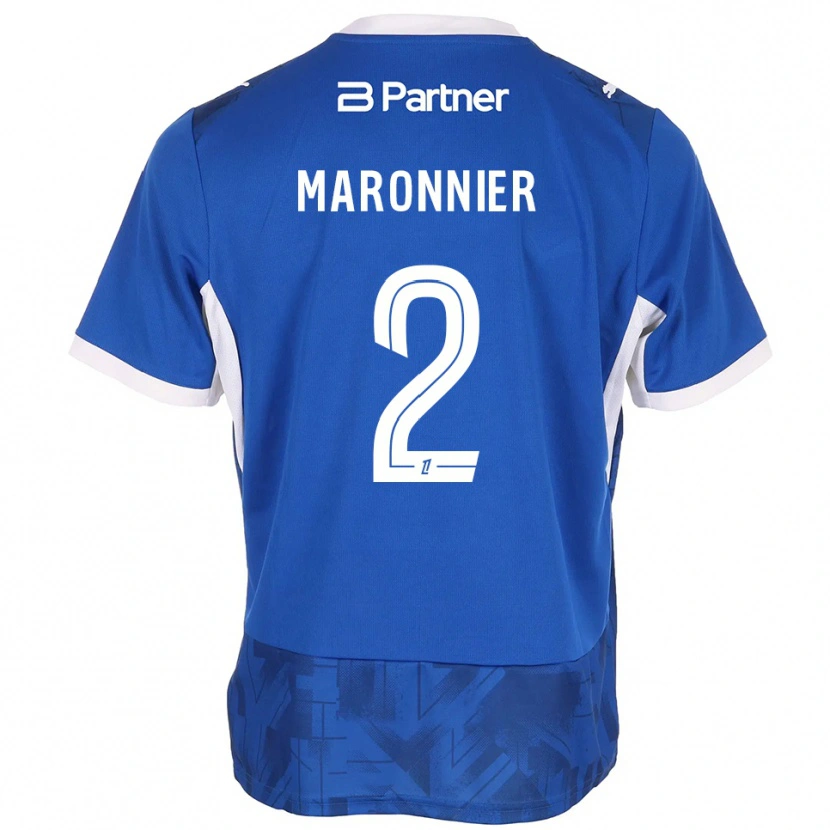 Danxen Mulher Camisola Lucas Maronnier #2 Azul Médio Branco Principal 2026/27 Camisa