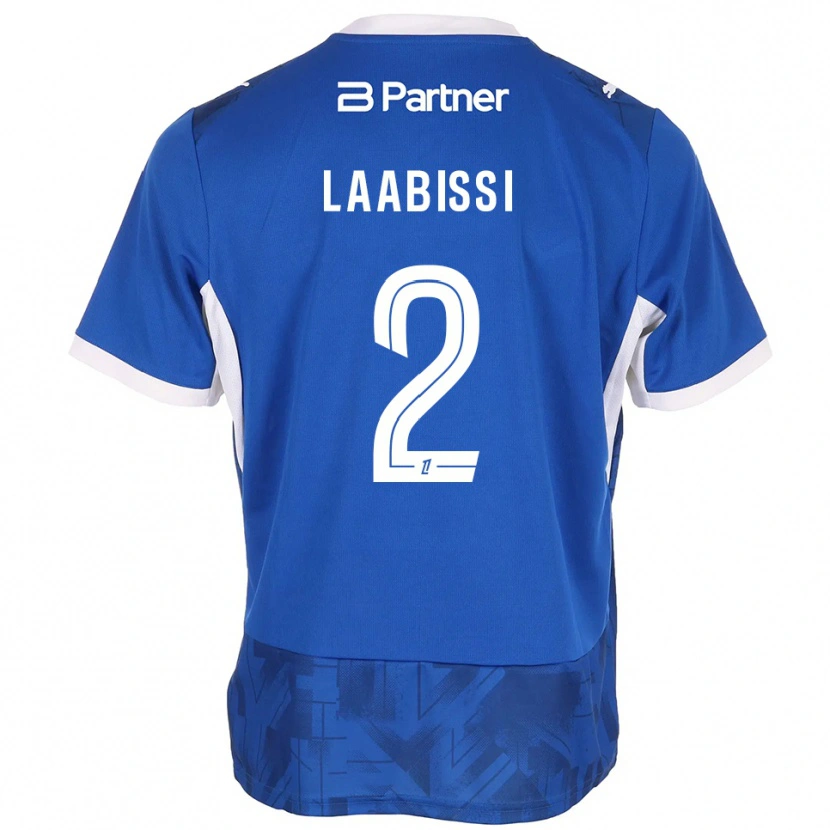 Danxen Mulher Camisola Chad Laabissi #2 Azul Médio Branco Principal 2026/27 Camisa