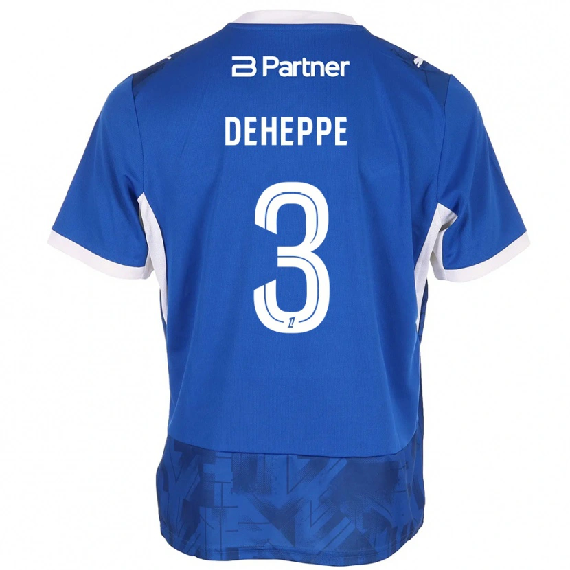 Danxen Mulher Camisola Nathan Deheppe #3 Azul Médio Branco Principal 2026/27 Camisa
