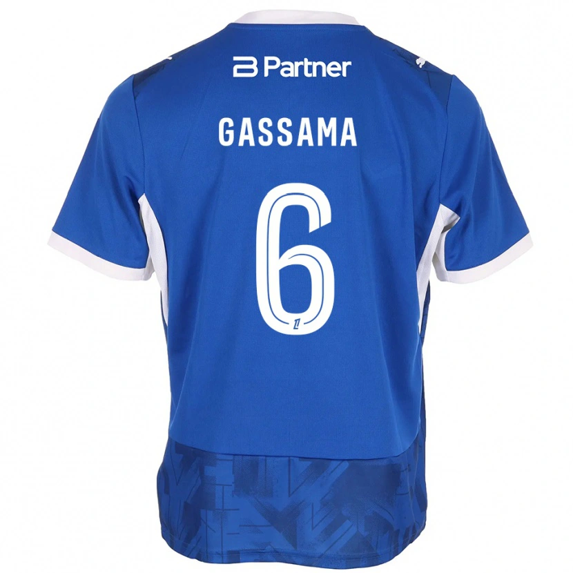 Danxen Mulher Camisola Karamady Gassama #6 Azul Médio Branco Principal 2026/27 Camisa
