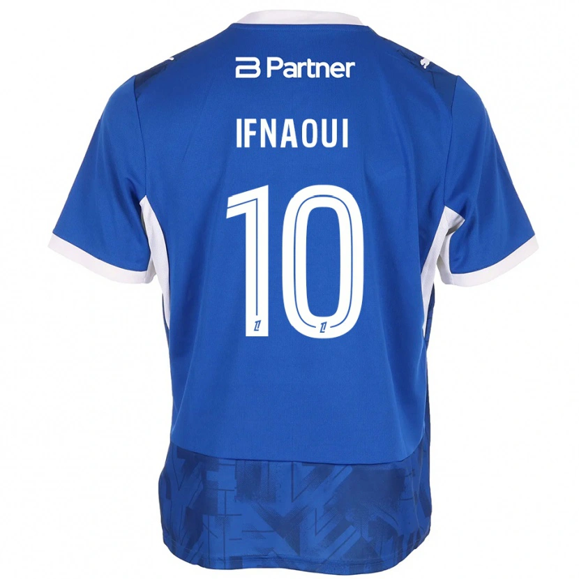 Danxen Mulher Camisola Merwan Ifnaoui #10 Azul Médio Branco Principal 2026/27 Camisa