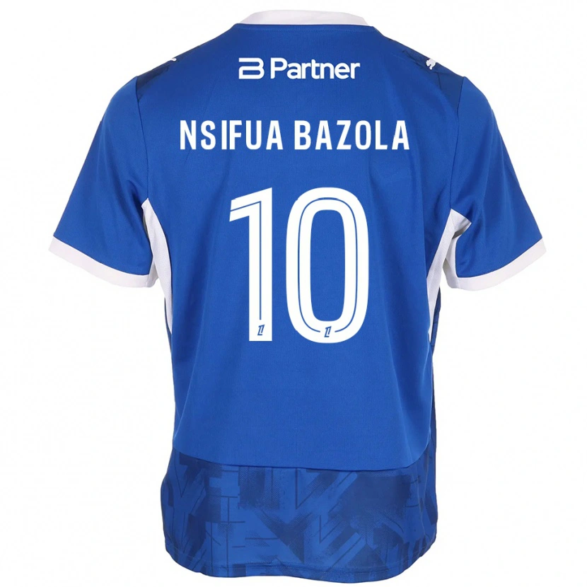 Danxen Mulher Camisola Preston Nsifua Bazola #10 Azul Médio Branco Principal 2026/27 Camisa