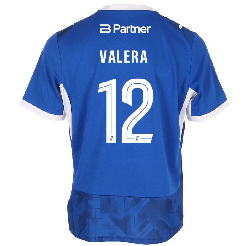 Danxen Mulher Camisola Louis Valera #12 Azul Médio Branco Principal 2026/27 Camisa