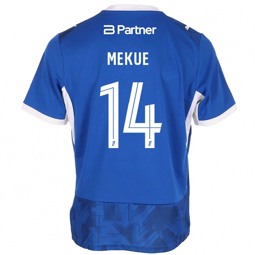 Danxen Mulher Camisola Florian Mekue #14 Azul Médio Branco Principal 2026/27 Camisa