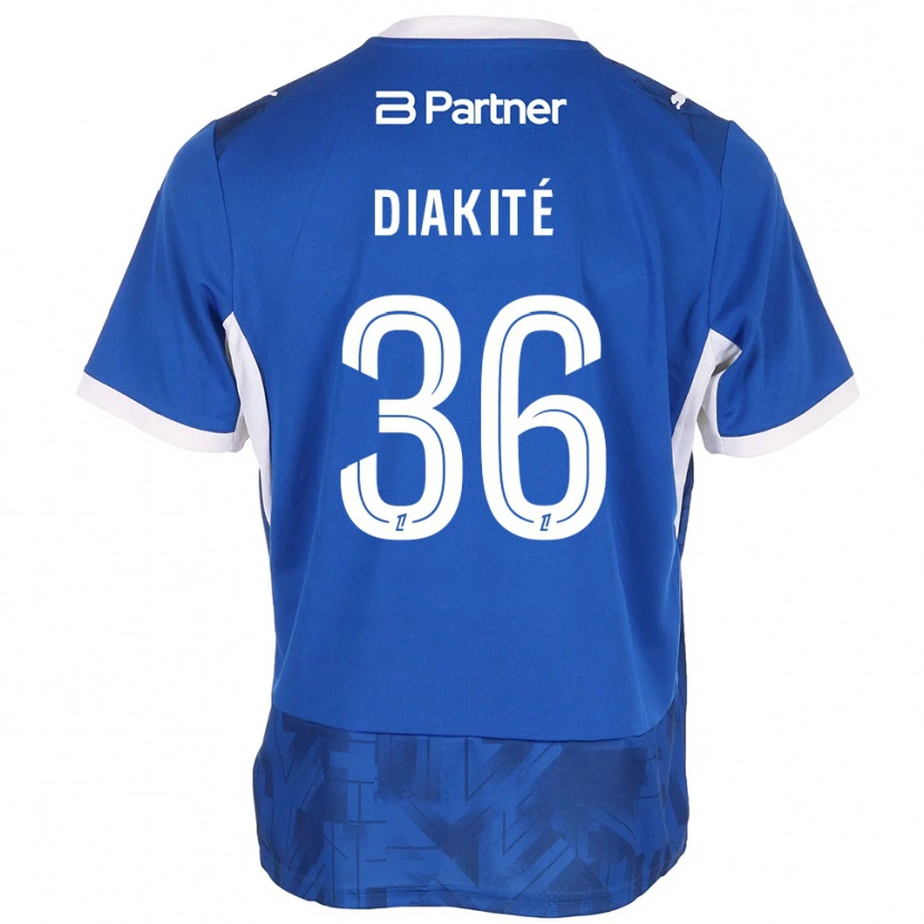 Danxen Mulher Camisola Amadou Diakité #36 Azul Médio Branco Principal 2026/27 Camisa