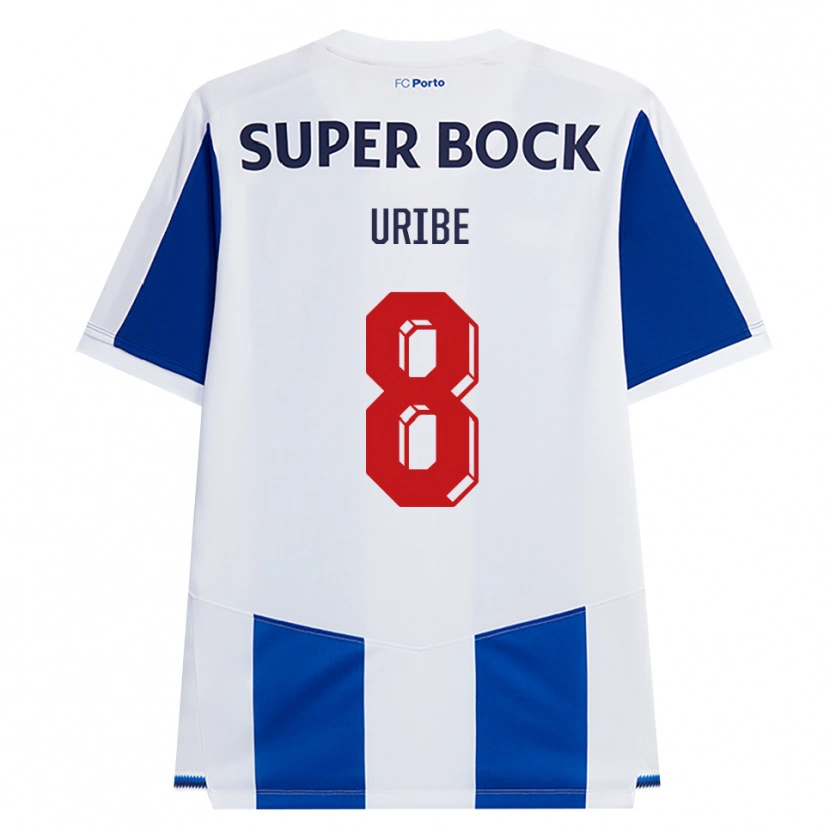 Danxen Mulher Camisola Mateus Uribe #8 Azul Branco Vermelho Principal 2026/27 Camisa